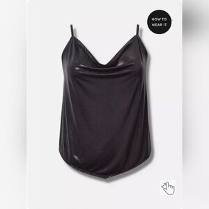 Torrid Liquid Shine Cowl Cami